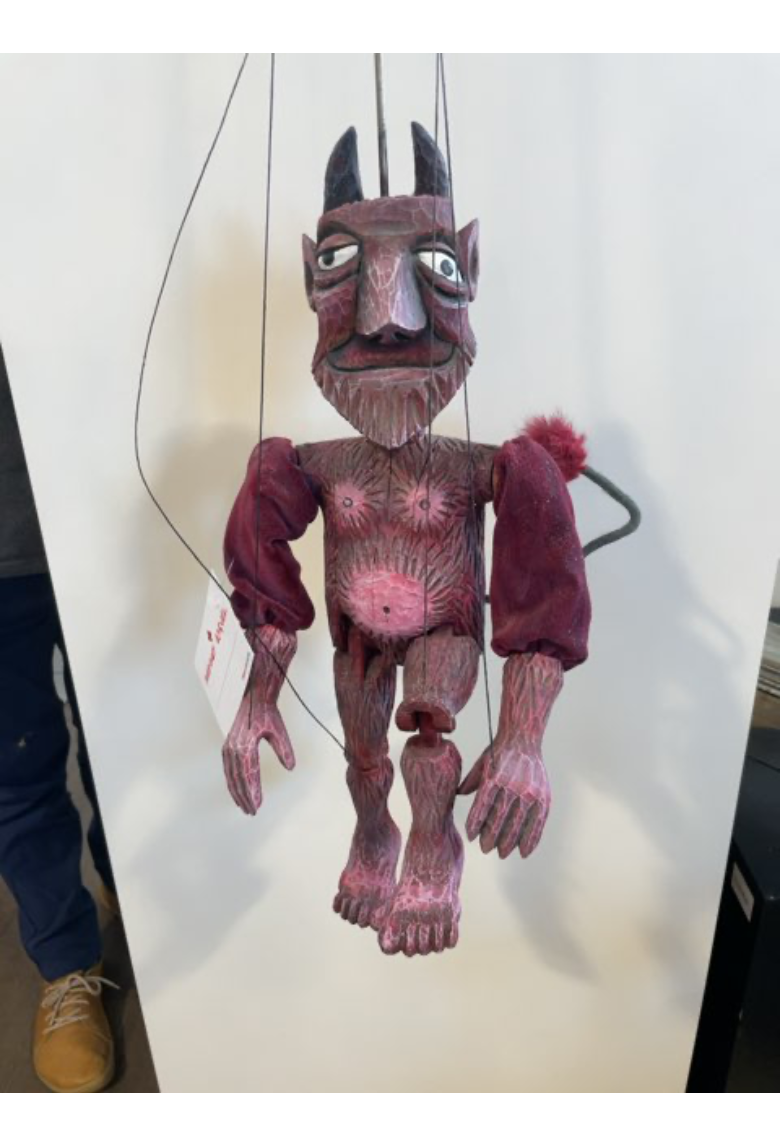Marionet djævel dukke